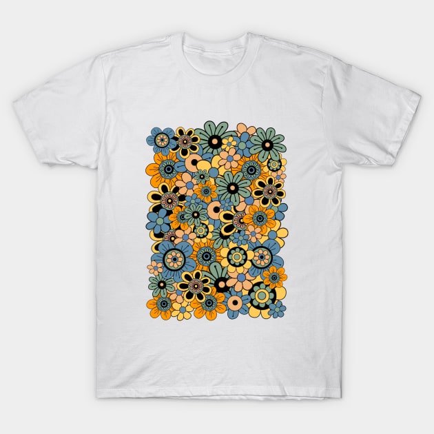 70s flower power T-Shirt by Manxcraft